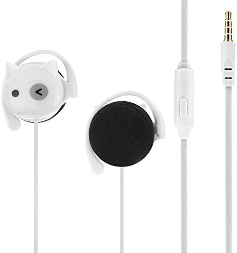 Nokere NK513 Cat Ear Headphones，Wired Kids Headphones Fashion Cute Cartoon Headset for Phone PC Tablet (White)