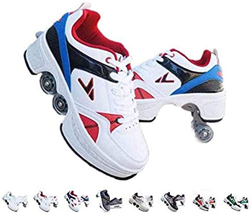 Chssih Roller Skates For Women, Men's Skates, Children's High-Heeled Skates, Kick Skates Retractable Adult Skates, Children's Double-Row Deformed Roller Skates,C-7 #TOP3