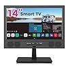 ZOSHING 14 Inch Smart TV,Small Television with HDMI Input,Built-in Digital Tuner/USB-Supports Wall-Mounted-for Bedroom,Kitchen,RV - Includes Remote Control(Black) (14INCH)