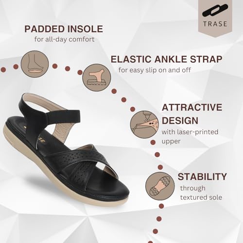 Image of TRASE Casual Flat Sandals For Women | Footwear For Woman | Flats | Women Sandals | Comfortable Sandals For Women And Girls | Softs And Stylish Sandal For Office And Daily Use