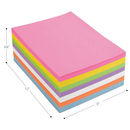 Colorations BRITESTK Construction Paper For Kids - 7 Bright Colors - 600 Bulk Sheets Of 9 Inchx12 Inch - Assorted Pack Of Heavy-Duty Craft Paper thumb #6