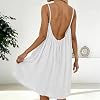 yaoeye Vestido Cami sin Espalda para Mujer Casual de Casa Sin Mangas para Playa Verano 2026 Vacaciones 6