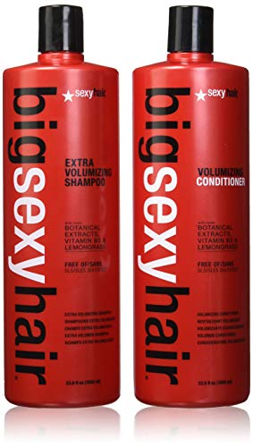 SexyHair Big Color Safe Extra Volumizing Shampoo & Conditioner, 33.8 Fl Oz