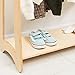 Montessori Clothing Rack for Toddler Furniture Wooden Wardrobe Shelf Clothes Kids Birthday Gift Dress up Wood Display Baby Storage Child Size Children Girl Boy Room Decor (Dark Walnut)