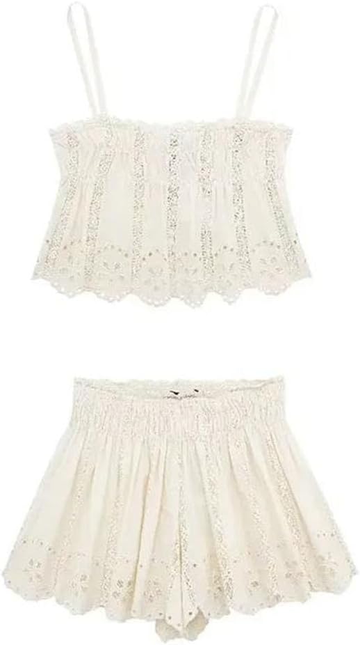 Women's Embroidery Mini Skirt Sets Women 2 Pieces Women's Suit