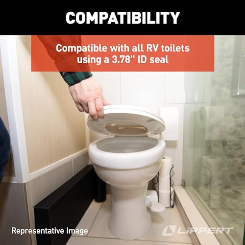 Image of Lippert Flow Max Replacement RV Toilet Bottom Gasket & Mounting