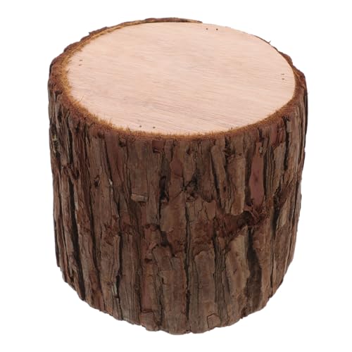FIXOSHEE Realistic Wood Trees Stump Decor Bark Holder for Rustic