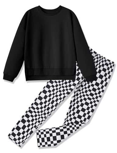 Image of Girl Clothes Sweatshirt Pullover Leggings Tracksuits Outfit 2PC Girls Clothes Size 6-14