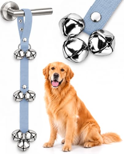 BLUETREE Dog Doorbells Premium Quality Training Potty Great Dog Bells Adjustable Door Bell Dog Bells for Potty Training Your Puppy The Easy Way - 7 Extra Large Loud 1.4 DoorBells