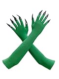 haikyuu Women Witch Green Gloves With Nail Evil Halloween Wizard Cosplay Party Costume(green, one size)