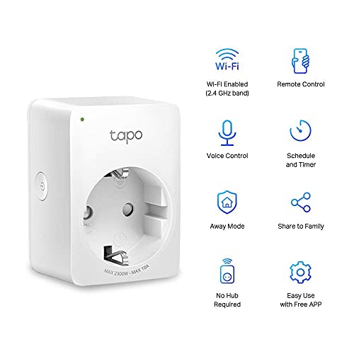 Tapo WLAN Smart Steckdose Tapo P100(2-Pack), Smart Home Steckdose kompatibel mit Alexa/Google Home, Sprachsteuerung, Fernzugriff, Kein Hub notwendig 2
