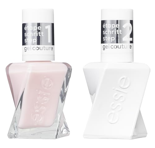 Nagellack Essie Gel Couture Set Clean Girl (Nr. 00 Top Coat, Nr. 10 Sheer Fantasy)