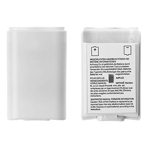 CustomControllerModz XBOX 360 White AA battery pack wireless controller Case Pack for Cover holder - White Cover