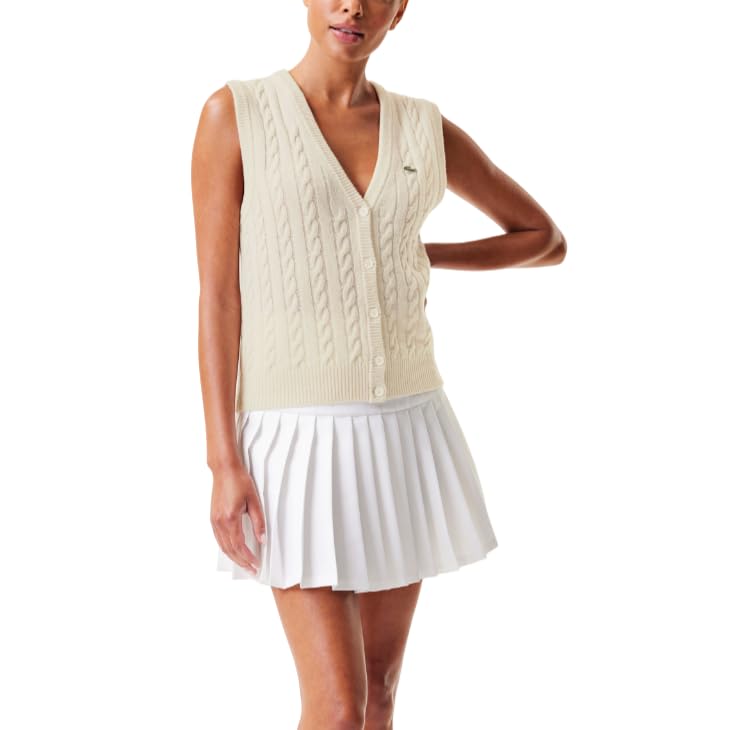 Image of Lacoste Women's Sleeveless Cashmere Cardigan