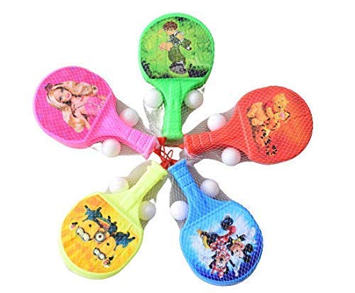 Toyvilla™ Table Tennis Games Plastics Racket Set for Kids (Random Pattern,Colour)- Multi Color