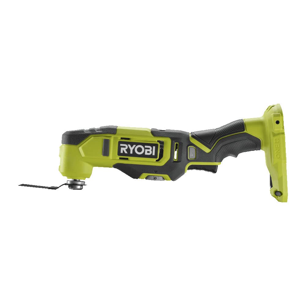 RYOBI - Outil Multifonction Oscillant Sans Fil 18V ONE+ RMT18-​0 – Vitesse Variable, Système Accessoires Rapide, Idéal Découpe, Ponçage, Grattage – Batterie Non Incluse