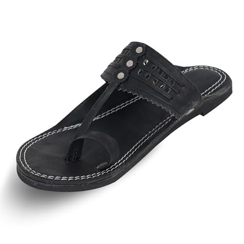 Image of DFR Ethnic Sandals For Boys Men, Comfortable Men's Rajasthani Slipper Chappals