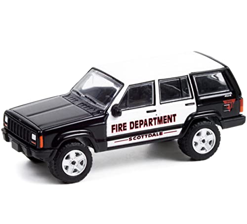 Modelo a escala 2000 Cherokee Black and White Fire & Rescue miniatura 2