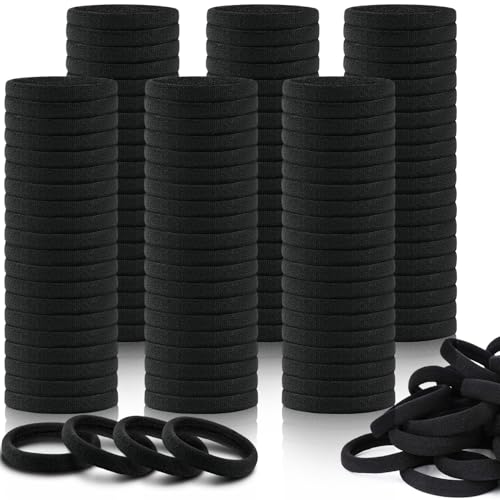 150PCS Hair Ties, IKOCO Black Hair Ties for Women No Damage, Cotton...