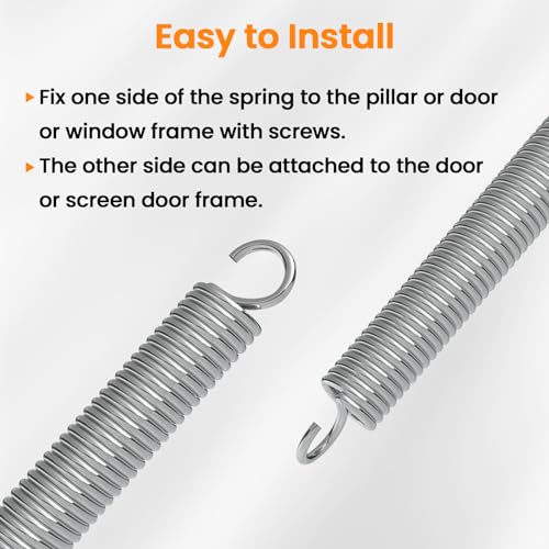 12 Inch RV Screen Door Spring Closure Kit, 4Pcs Stainless Steel Spring by MARRTEUM - Used condition - Image 5