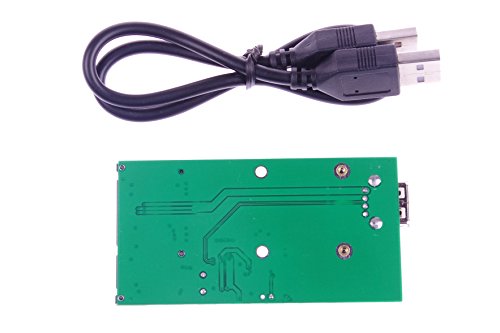 KNACRO Mini PCIe mSATA SSD to 2.5" SATA and USB 2.0 Adapter Card Dual Interface