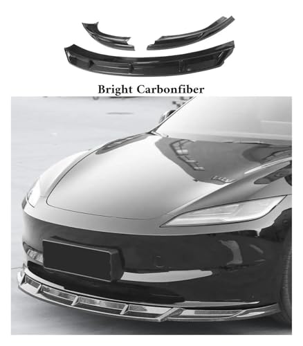 Alerón delantero para Tesla Model 3 Highland 2024 en acabado exclusivo de fibra carbono 6