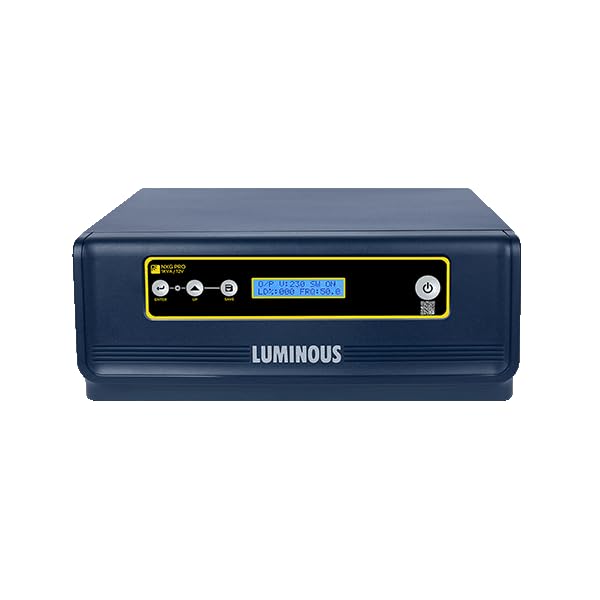 Luminous NXG PRO 1KVA/12V Solar Inverter – Pure Sine Wave, Smart Solar & Grid Hybrid, Fast Charging, High Efficiency, Ideal for Homes & Small Offices