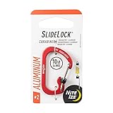 Nite Ize CSLA2-10-R6 SlideLock Carabiner Aluminum #2, Red