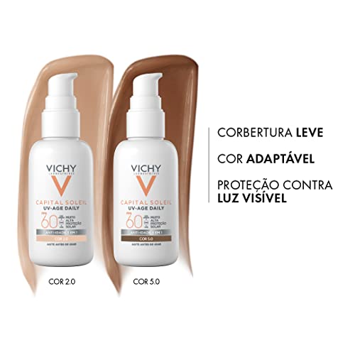 Protetor Solar Facial Vichy Capital Soleil UV-Age Daily Cor 2.0 FPS60 - 40g