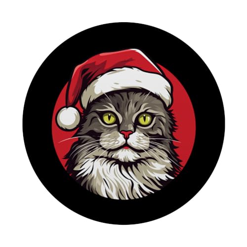 Cats Christmas PopSockets Swappable PopGrip, Black - Image 3