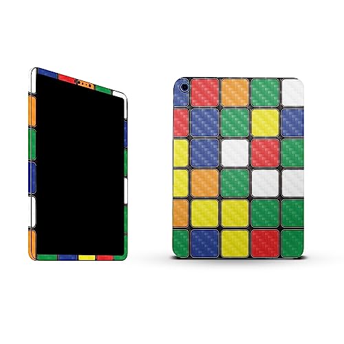 Image of MightySkins Carbon Fiber Skin Compatible with Apple iPad 10.9 inch 10th Gen (2022) Full Wrap Kit - Puzzle Cube | Protective, Durable Textured Carbon Fiber Finish | Easy to Apply | Made in The USA