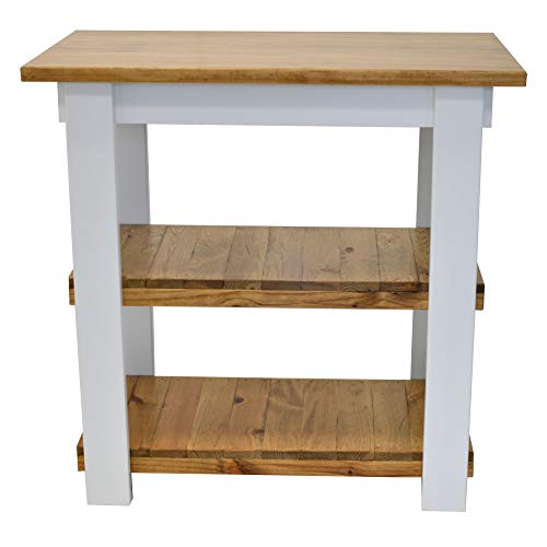 Golden Oak and White Kitchen Island (42)
