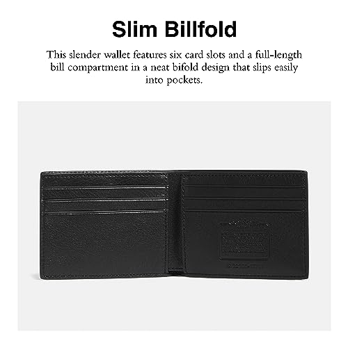 Coach Slim Bifold in Sport Calf, Black, One Size2