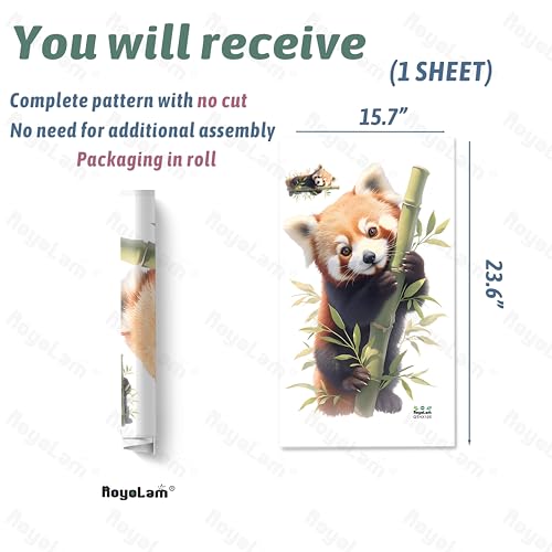 Vinilo Decorativo Pared Panda Rojo Removible Impermeable miniatura 4