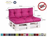 Palettenkissen Palettenauflagen Sitzkissen Rückenlehne Gesteppt - 3