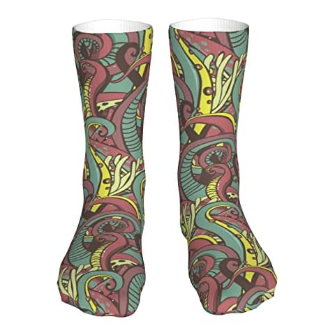 Jellyfish Glow in Dark Socks for Men Women Casual Short Socks 40 Cm Sport Socks Comfort Tube Stockings Cover