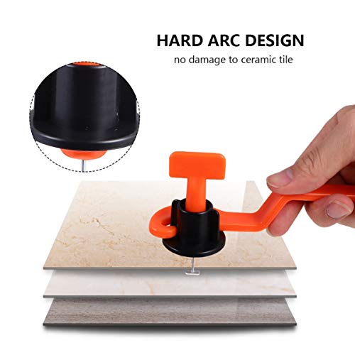 Espaçadores ajustáveis de nivelamento de azulejo reutilizáveis Tehaux pacote com 50, nivelamento de