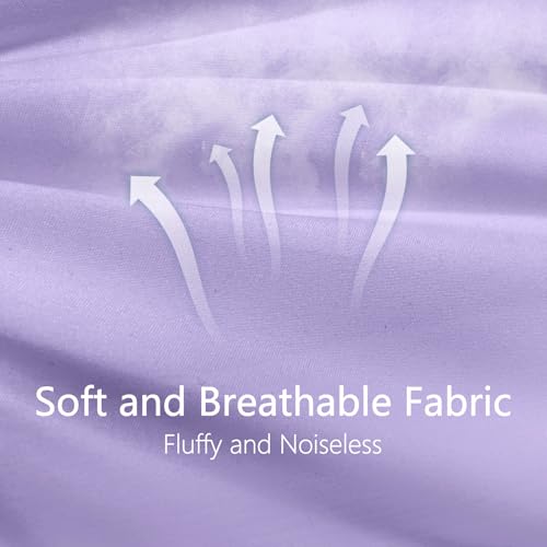 Image of TEXARTIST Premium 2100 Series King Comforter All Season Breathable Lavender Purple Comforter Soft 4D Spiral Fiber Quilted Down Alternative Duvet Insert with Corner Tabs Luxury Hotel Style (90 inchx106 inch)