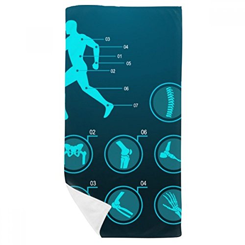Débarbouillette structure osseuse humaine multicolore pour le sport - 2