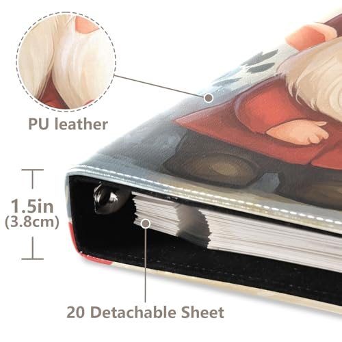 Álbum de fotos DIY autoadhesivo Scrapbook Álbumn de 3 anillos con cubierta de PU Leather, 40 páginas, tamaño 11.8 x 11.2 pulgadas miniatura 4