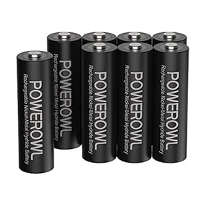 POWEROWL 単3形充電式ニッケル水素電池8個セット（大容量2800mAh、約1200回循環使用可能） 1,259円（157.4円/個）（1,169円、146.1円/個）！プライム会員は送料無料！
