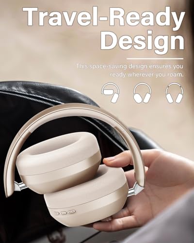 Image of Wentronic Y05 Wireless Bluetooth Headphone, Noise Cancelling, Starlight