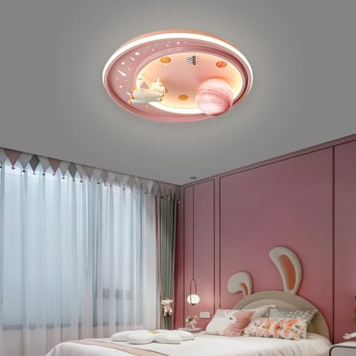DAYAERYA LED Ceiling Light Dimmable with Remote Control Cartoon Unicorn Modern Round Ceiling Light 62W for Boys, Girls Bedroom and Living Room Baby Room by DAYAERYA - Used condition - Image 8