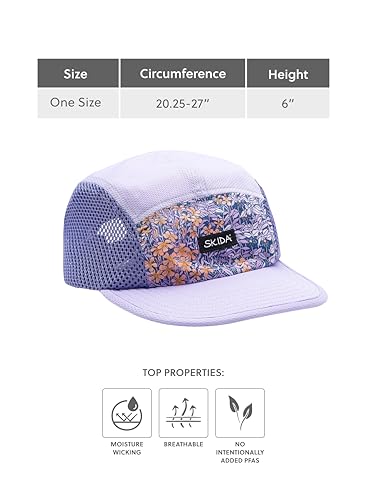 Image of Skida Lightweight Run Cap Moisture-Wicking Snug Fit Crushable Packable Ideal for Running Golf Tennis Pickleball