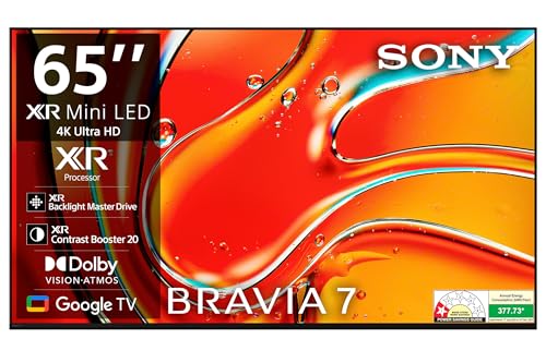 Image of Sony 164 cm (65 inches) BRAVIA 7 4K Ultra HD AI Smart Mini LED Google TV K-65XR70 (Black)