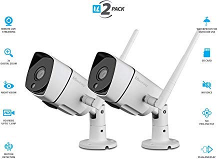 Vimtag B3 [2 Pack] White Outdoor Camera, Wi-Fi, Video Monitoring, Surveillance, Security Camera, Plug/play, Night Vision