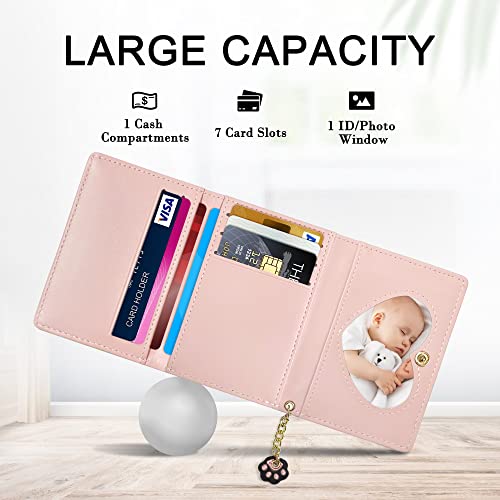 Cute Wallets for Teen Girls, Aesthetic Coquette Trifold Womens Small Wallet with Card Holder ID Window (3D Cat Pattern Black)2