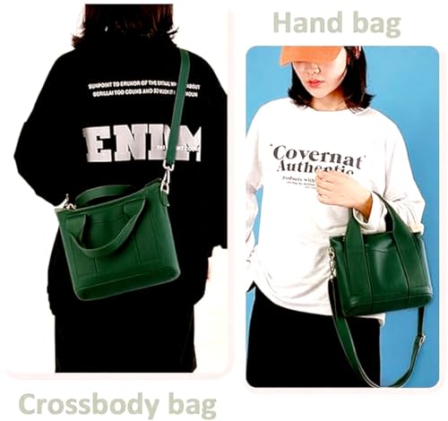 Image of Small Tote Bag with Zipper, 2024 Canvas Multi-Pocket Crossbody Bag Shoulder Bag Satchel Hobo Bag Messenger Bag