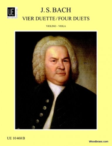 Partition classique UNIVERSAL EDITION BACH J.S. - 4 DUETTE NACH BWV 802-805 - VIOLON ET ALTO Violon