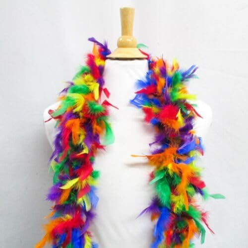Heavy Weight Chandelle Feather Boa 72in Long for Costumes Theatre Rainbow Madness Fabric